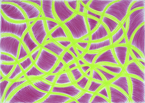 Farbstift auf Papier, 42 x 29.5 cm